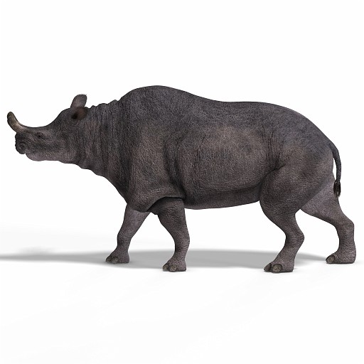 Brontotherium DAZ 07A_0001.jpg - Dinosaur Brontotherium With Clipping Path over white